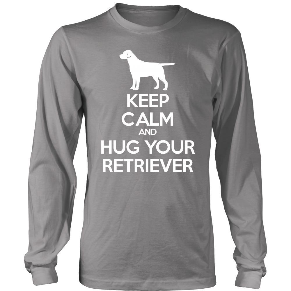 Retriever Shirt - Keep Calm and Hug Your Retriever- Dog Lover Gift-T-shirt-Teelime | shirts-hoodies-mugs