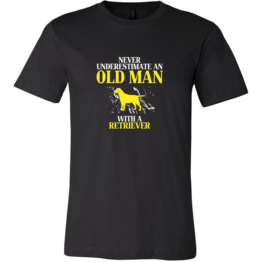 Retriever Shirt - Never underestimate an old man with a Retriever Grandfather Dog Gift-T-shirt-Teelime | shirts-hoodies-mugs