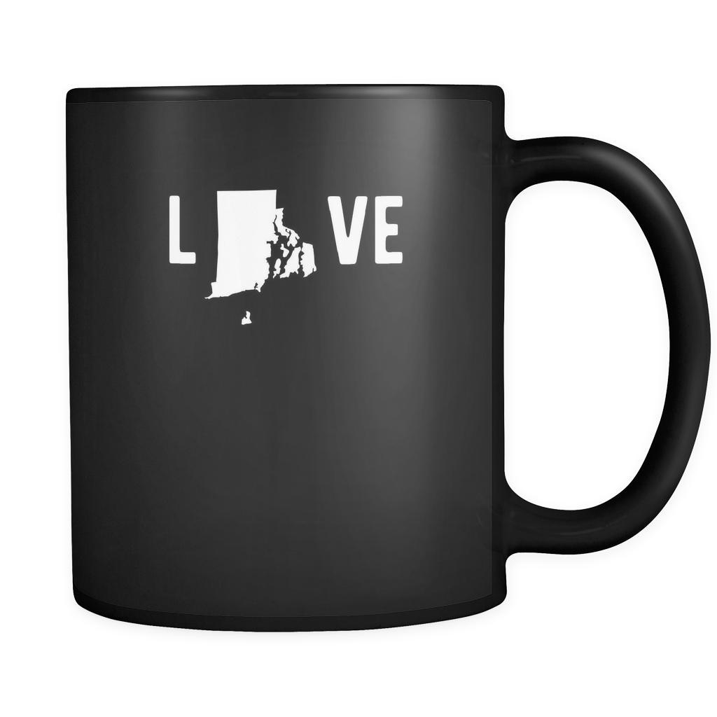 Rhode Island Love Rhode Island 11oz Black Mug-Drinkware-Teelime | shirts-hoodies-mugs
