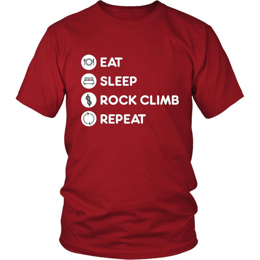 Rock climbing - Eat Sleep Rock climbing Repeat - Climber Hobby Shirt-T-shirt-Teelime | shirts-hoodies-mugs