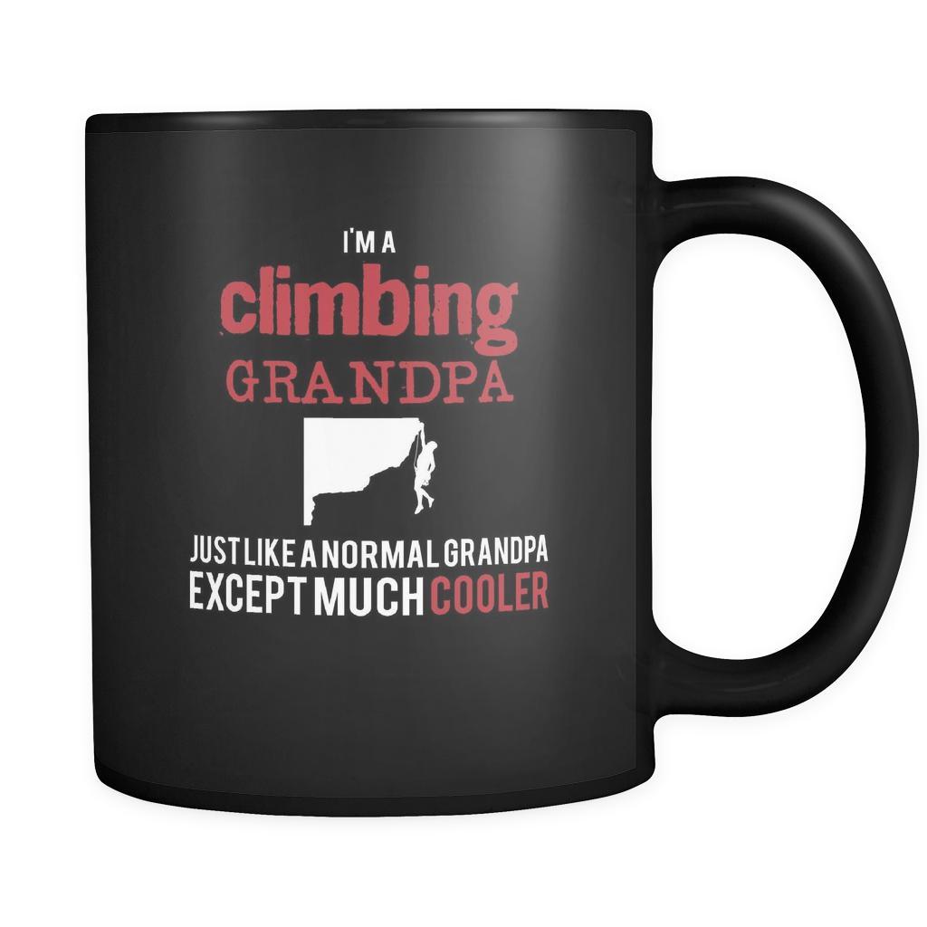 Rock climbing I'm a climbing grandpa just like a normal grandpa except much cooler 11oz Black Mug-Drinkware-Teelime | shirts-hoodies-mugs