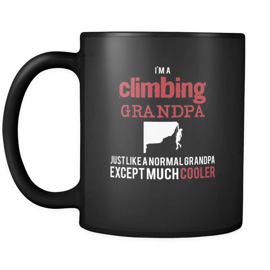 Rock climbing I'm a climbing grandpa just like a normal grandpa except much cooler 11oz Black Mug-Drinkware-Teelime | shirts-hoodies-mugs