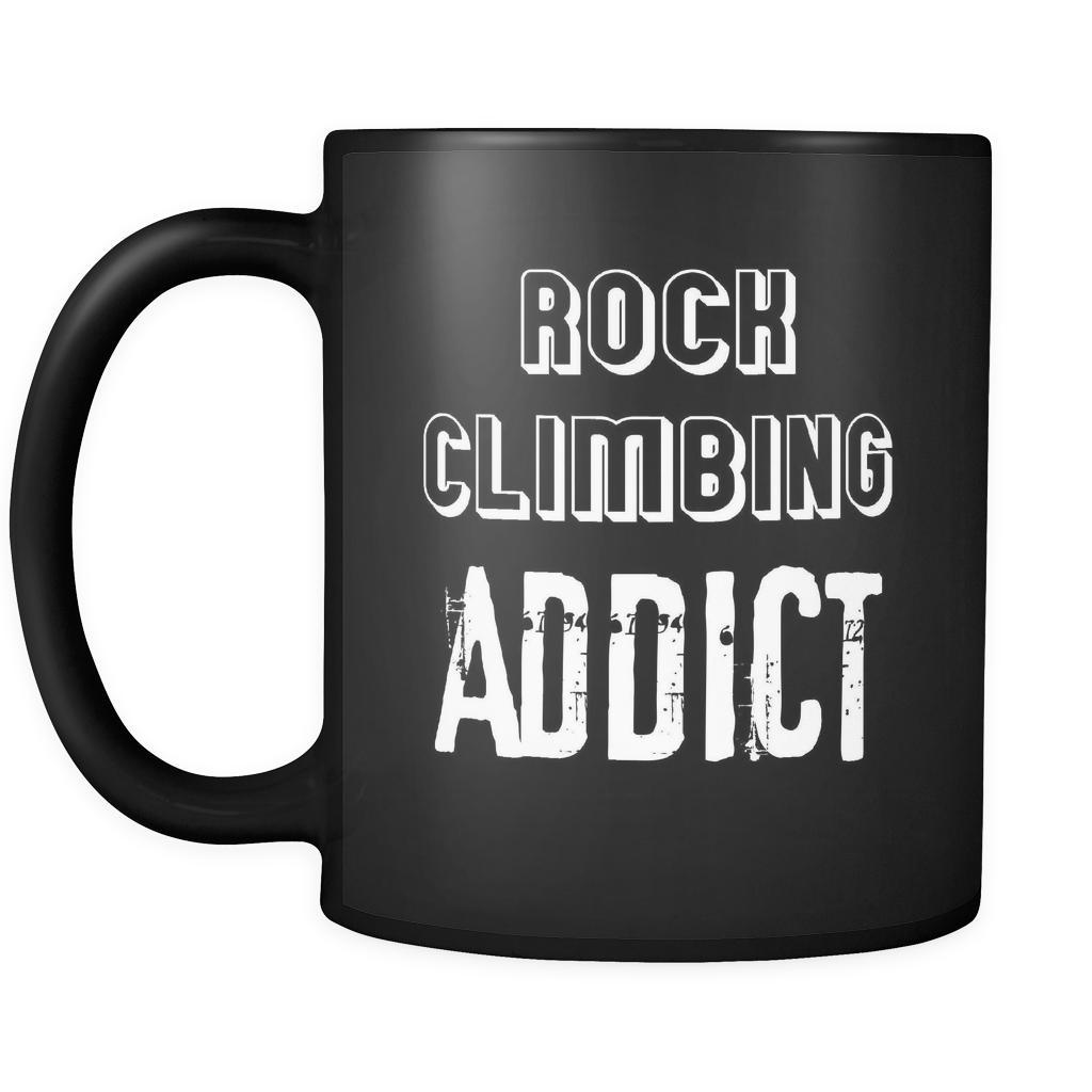 Rock climbing Rock climbing Addict 11oz Black Mug-Drinkware-Teelime | shirts-hoodies-mugs