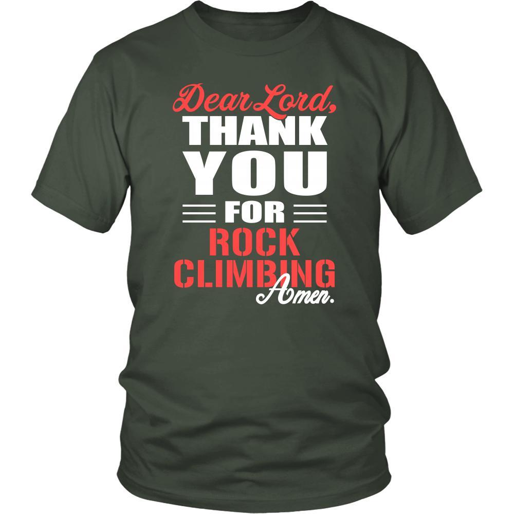 Rock climbing Shirt - Dear Lord, thank you for Rock climbing Amen- Hobby-T-shirt-Teelime | shirts-hoodies-mugs