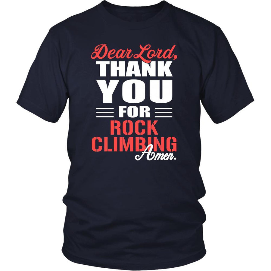 Rock climbing Shirt - Dear Lord, thank you for Rock climbing Amen- Hobby-T-shirt-Teelime | shirts-hoodies-mugs
