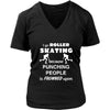 Roller skating - I go Roller skating because punching people is frowned upon - Skate Hobby Shirt-T-shirt-Teelime | shirts-hoodies-mugs