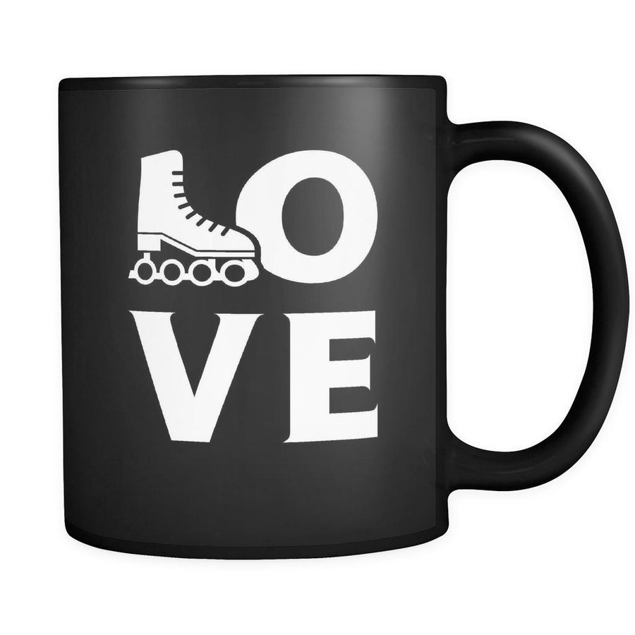 Roller skating - LOVE Roller skating - 11oz Black Mug-Drinkware-Teelime | shirts-hoodies-mugs