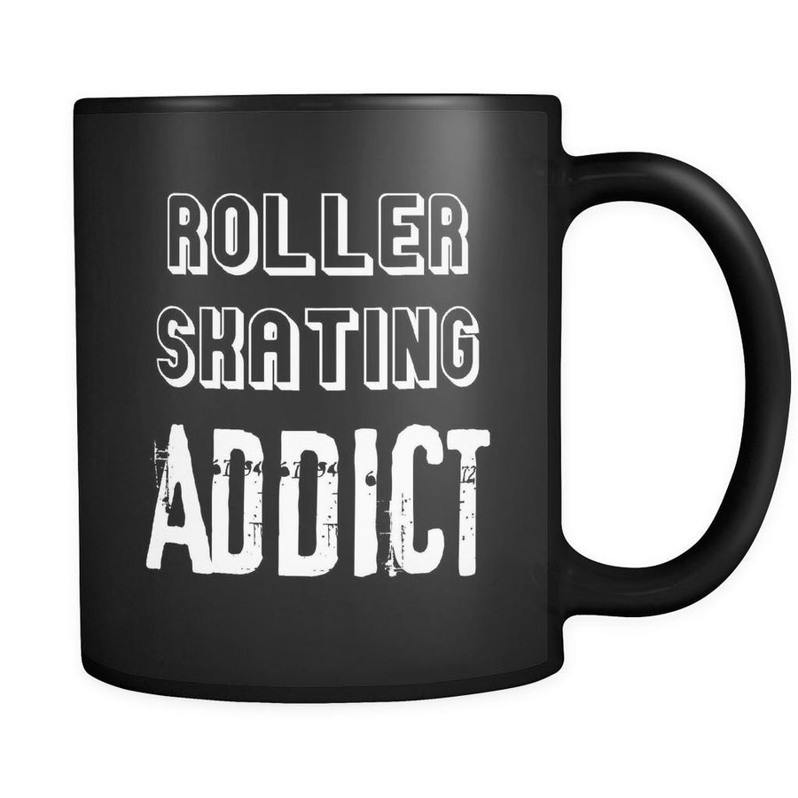 Roller skating Roller skating Addict 11oz Black Mug-Drinkware-Teelime | shirts-hoodies-mugs