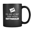 Rottweiler Feel Safe With A Rottweiler 11oz Black Mug-Drinkware-Teelime | shirts-hoodies-mugs