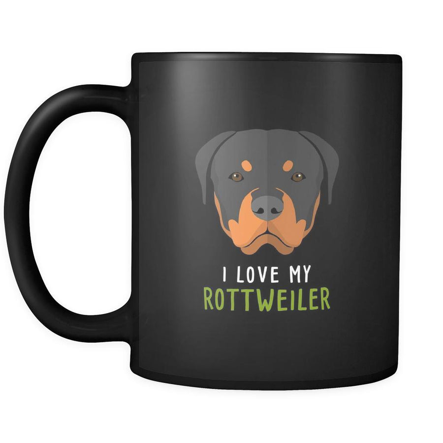 Rottweiler I love my Rottweiler 11oz Black Mug-Drinkware-Teelime | shirts-hoodies-mugs