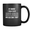 Rottweiler I Talk To My Rottweiler 11oz Black Mug-Drinkware-Teelime | shirts-hoodies-mugs