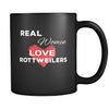 Rottweiler Real Women Love Rottweilers 11oz Black Mug-Drinkware-Teelime | shirts-hoodies-mugs