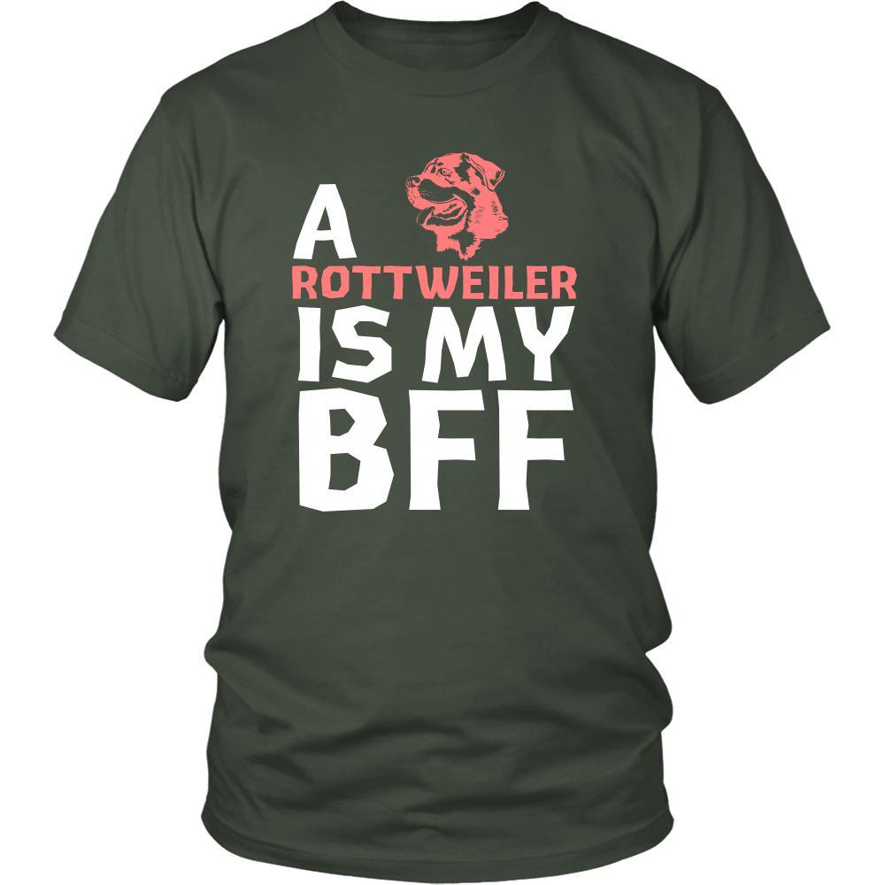 Rottweiler Shirt - a Rottweiler is my bff- Dog Lover Gift-T-shirt-Teelime | shirts-hoodies-mugs