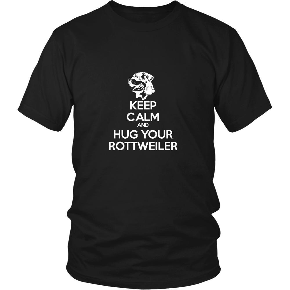 Rottweiler Shirt - Keep Calm and Hug Your Rottweiler- Dog Lover Gift-T-shirt-Teelime | shirts-hoodies-mugs