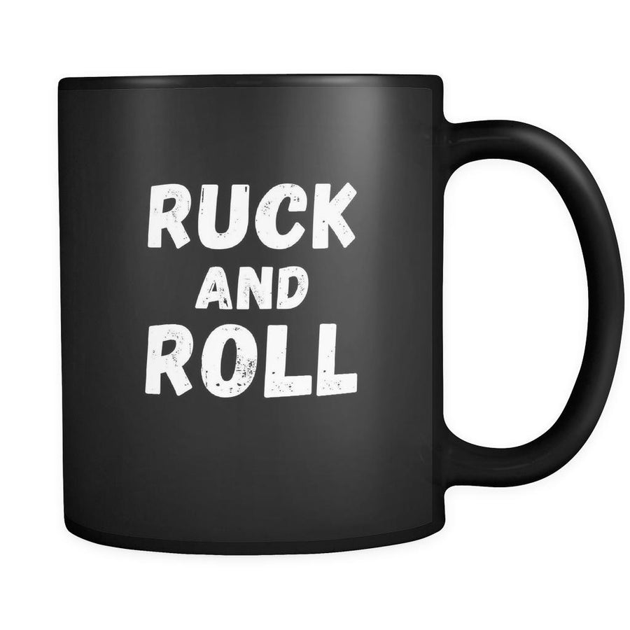 Rugby Ruck and roll 11oz Black Mug-Drinkware-Teelime | shirts-hoodies-mugs