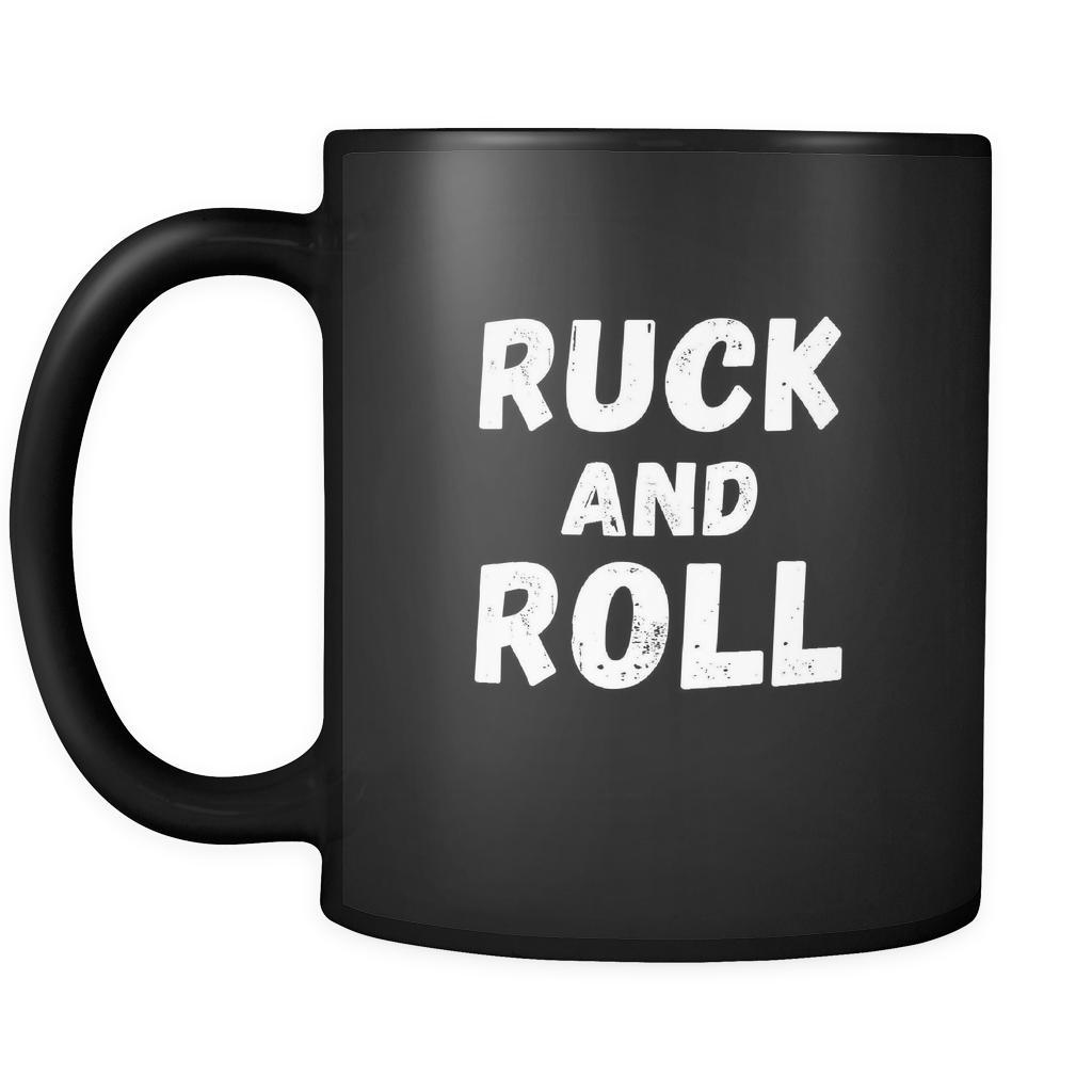 Rugby Ruck and roll 11oz Black Mug
