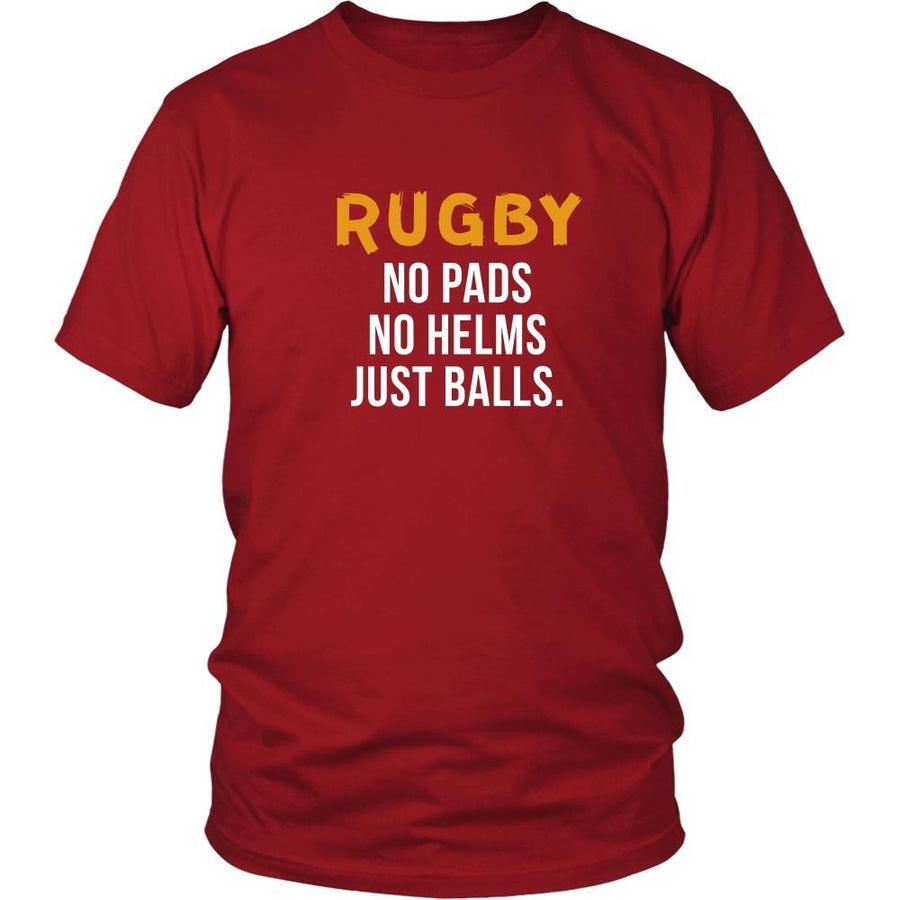 Rugby T Shirt - Rugby No pads No helms Just balls T Shirt-T-shirt-Teelime | shirts-hoodies-mugs