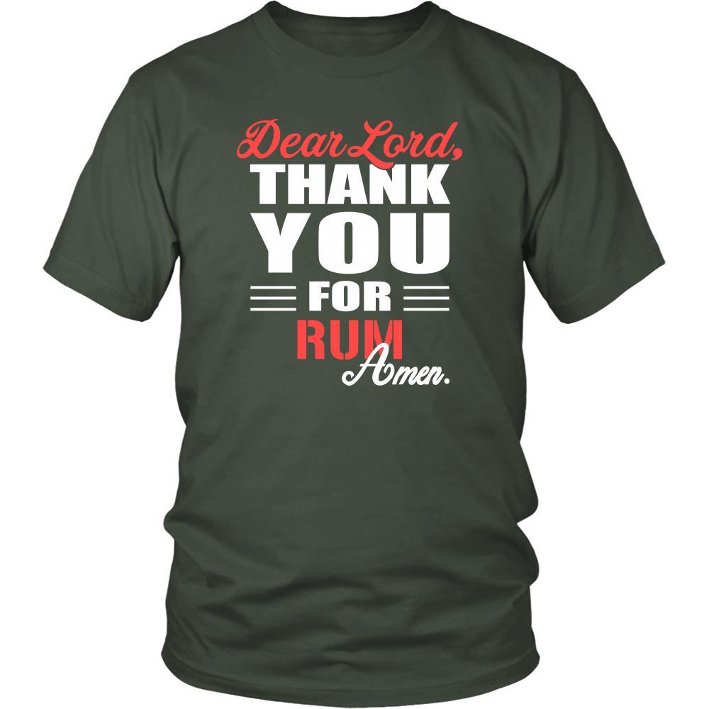 Rum Shirt - Dear Lord, thank you for Rum Amen- Drink Lover-T-shirt-Teelime | shirts-hoodies-mugs