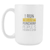 Running Coffee Mug - I Run because Punching People-Drinkware-Teelime | shirts-hoodies-mugs