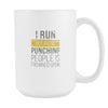 Running Coffee Mug - I Run because Punching People-Drinkware-Teelime | shirts-hoodies-mugs