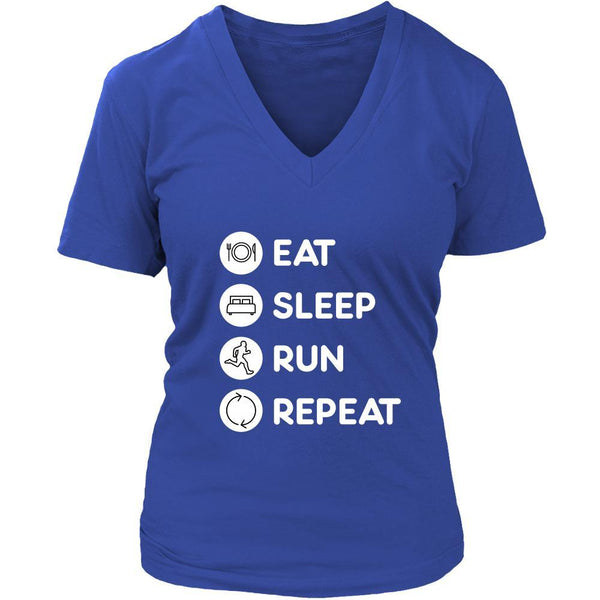 Eat Sleep Run Repeat - Running Marathon Runner T-Shirt