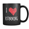 Running I Love Running 11oz Black Mug-Drinkware-Teelime | shirts-hoodies-mugs