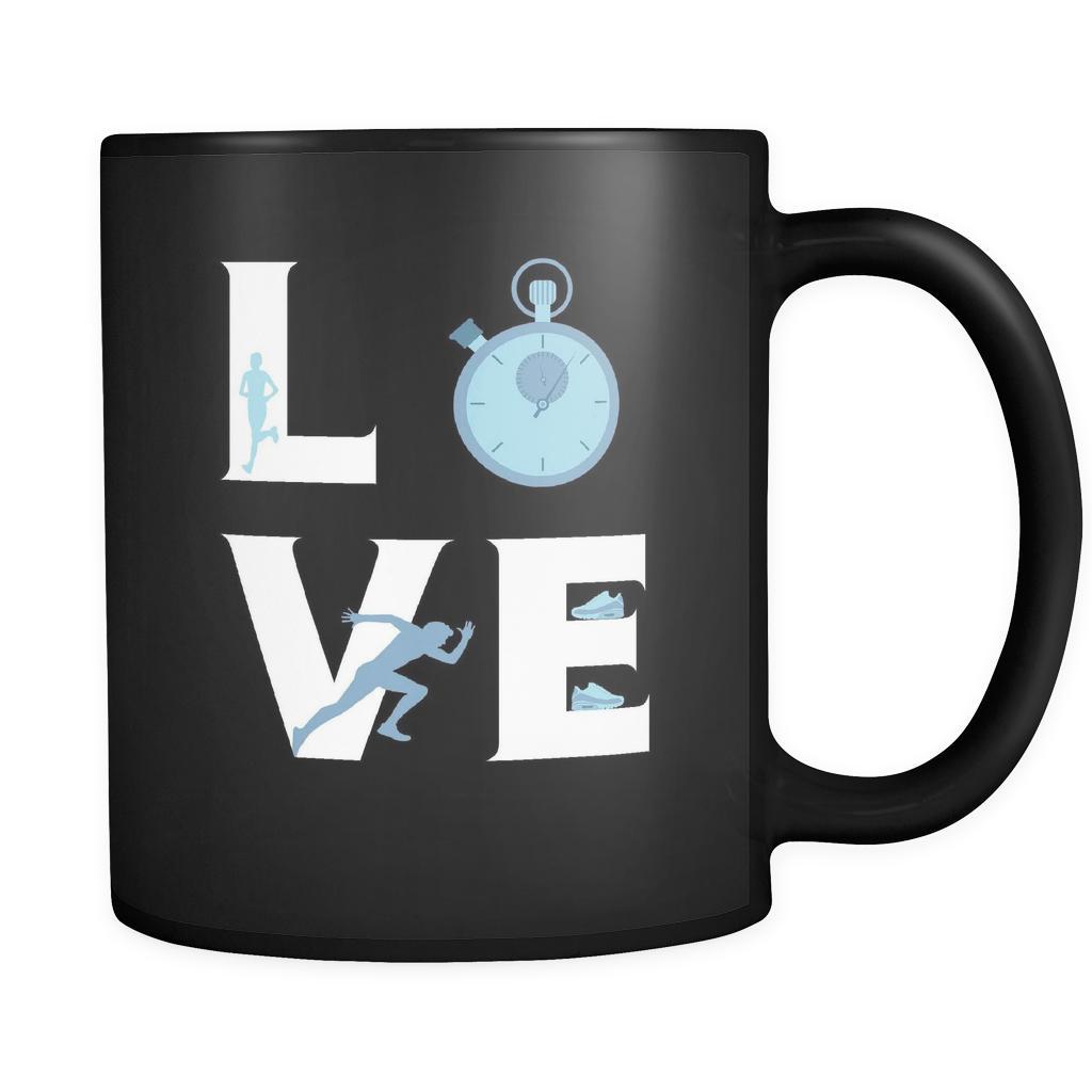 Running / Jogging / Marathon - LOVE Running / Jogging / Marathon - 11oz Black Mug-Drinkware-Teelime | shirts-hoodies-mugs