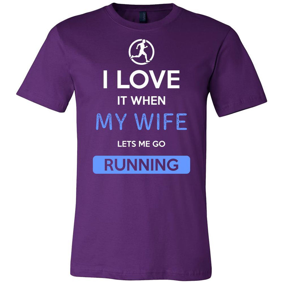 Running Shirt - I love it when my wife lets me go Running - Hobby Gift-T-shirt-Teelime | shirts-hoodies-mugs