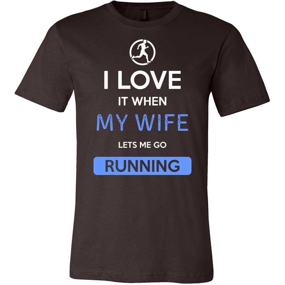 Running Shirt - I love it when my wife lets me go Running - Hobby Gift-T-shirt-Teelime | shirts-hoodies-mugs