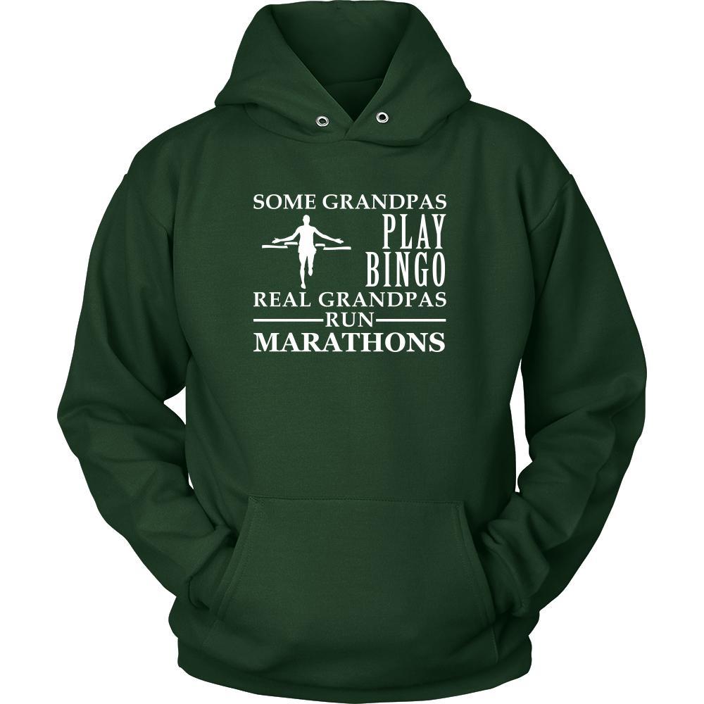 Running Shirt Some Grandpas play bingo, real Grandpas run Marathons Family Hobby-T-shirt-Teelime | shirts-hoodies-mugs