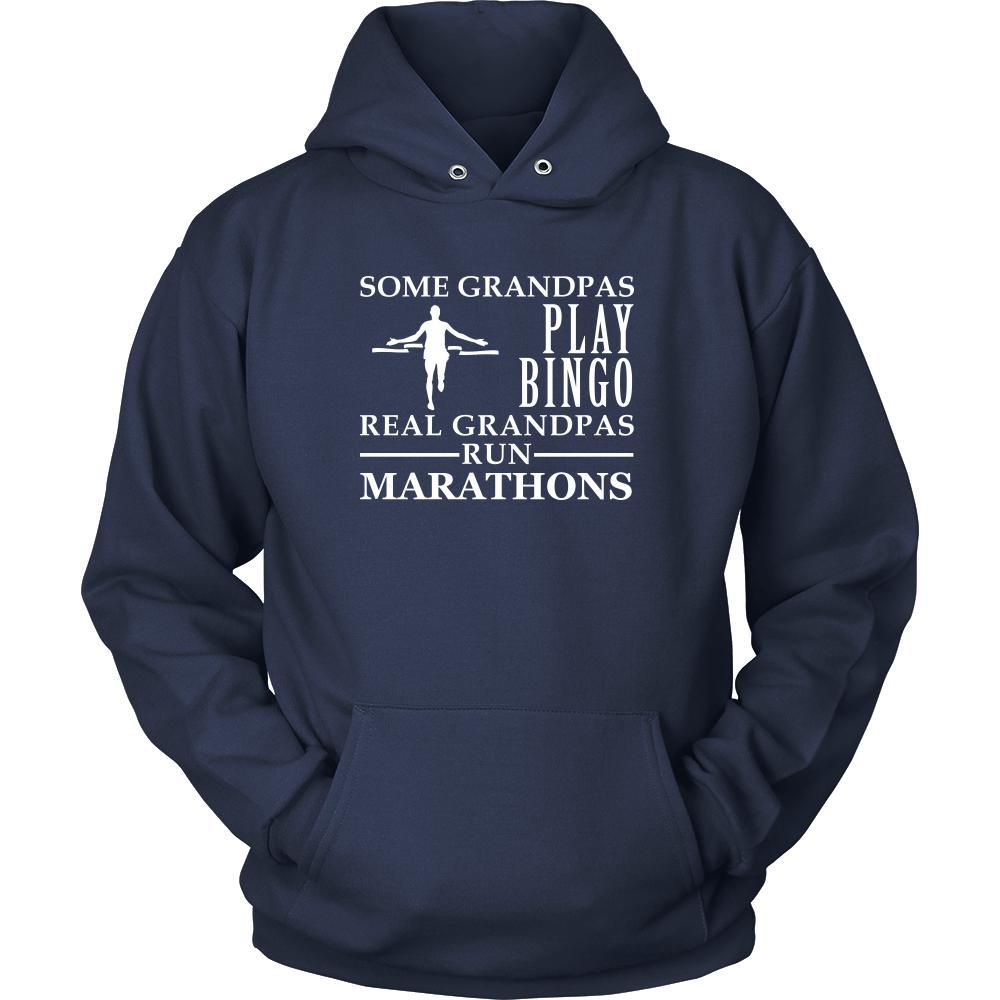Running Shirt Some Grandpas play bingo, real Grandpas run Marathons Family Hobby-T-shirt-Teelime | shirts-hoodies-mugs