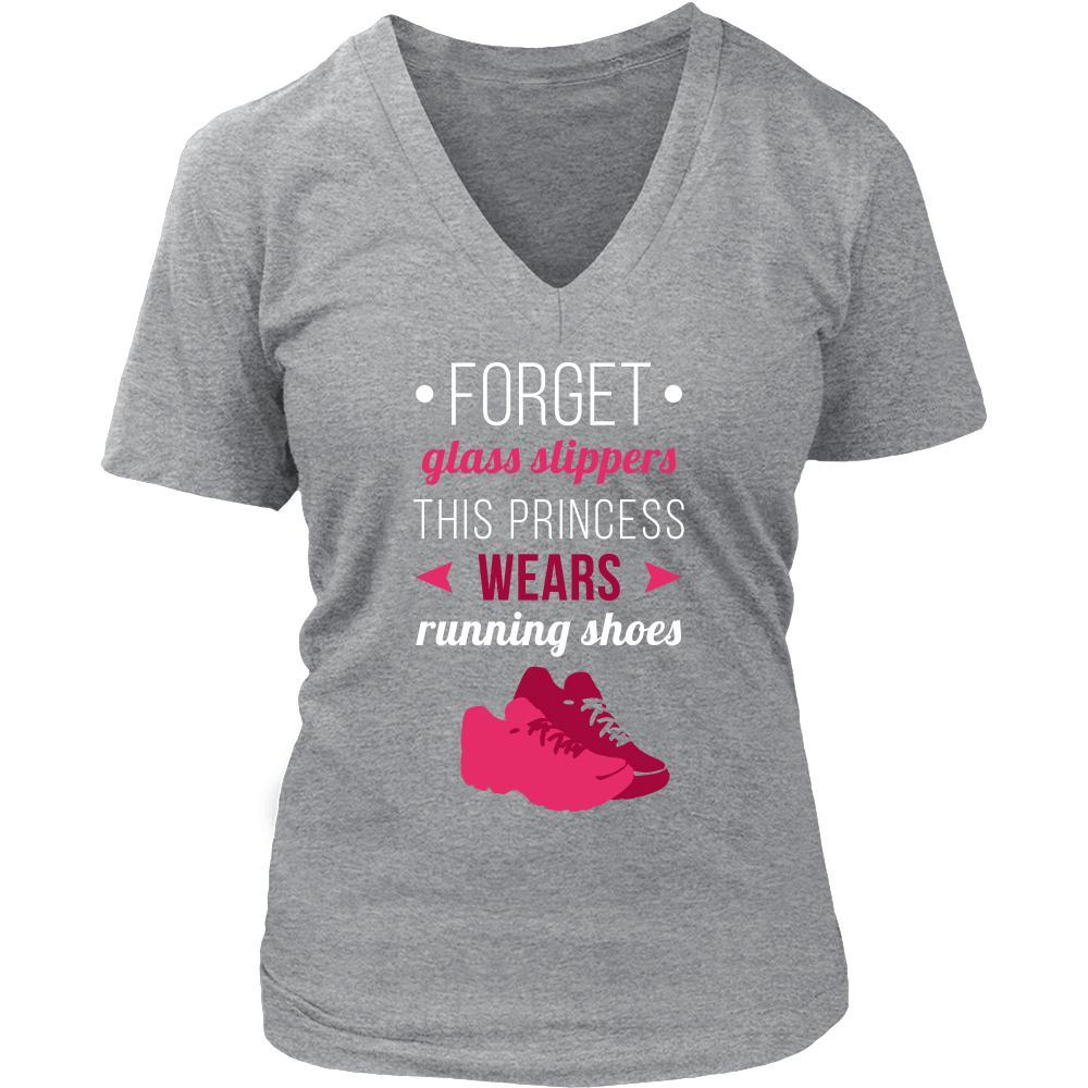 Running T Shirt - Forget glass slippers this princess wears Running shoes-T-shirt-Teelime | shirts-hoodies-mugs