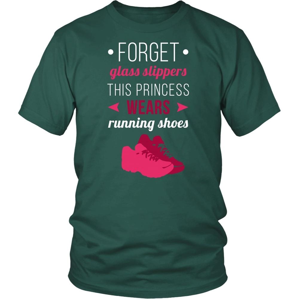 Running T Shirt - Forget glass slippers this princess wears Running shoes-T-shirt-Teelime | shirts-hoodies-mugs