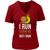 Running T Shirt - I run I'm slower than a snail slithering thru peanut butter but I run-T-shirt-Teelime | shirts-hoodies-mugs