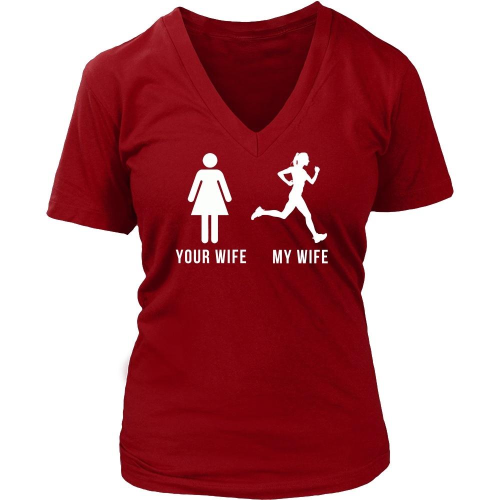 Running T Shirt - Your wife My wife-T-shirt-Teelime | shirts-hoodies-mugs