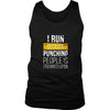 Running Tank Top - I run because punching people is frowned upon-T-shirt-Teelime | shirts-hoodies-mugs