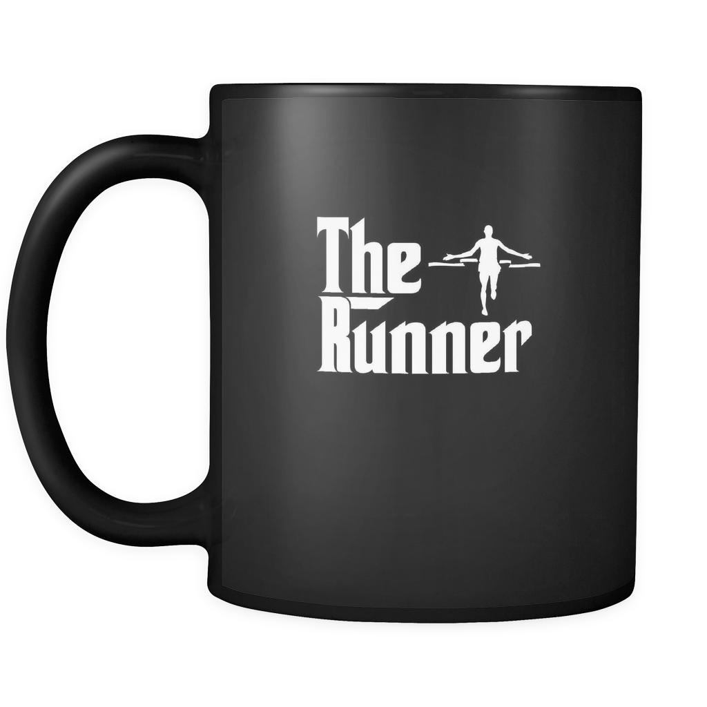 Running The Runner 11oz Black Mug-Drinkware-Teelime | shirts-hoodies-mugs