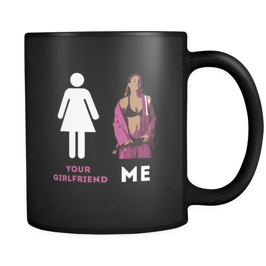 BJJ Your girlfriend and Me 11oz Black Mug-Drinkware-Teelime | shirts-hoodies-mugs