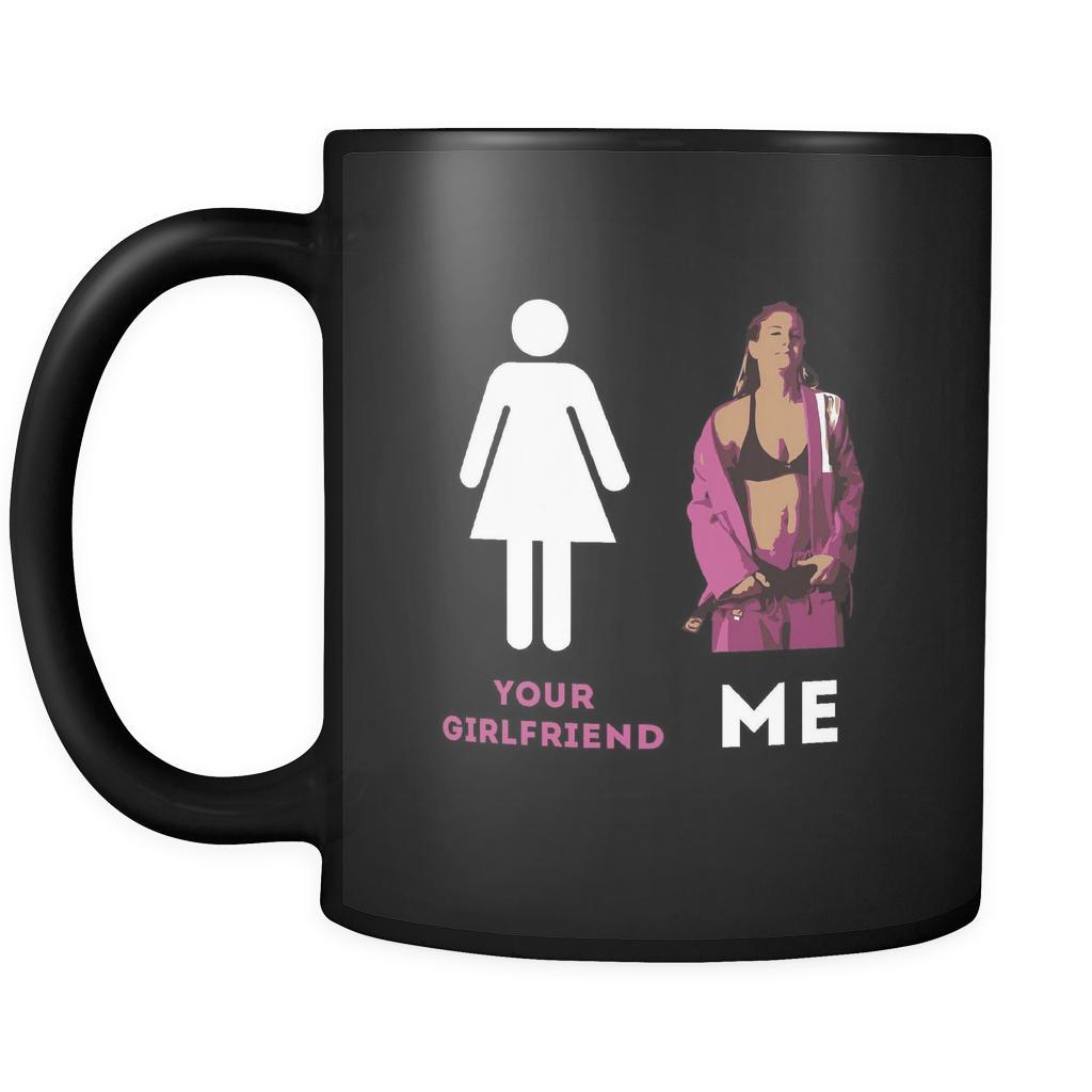 BJJ Your girlfriend and Me 11oz Black Mug