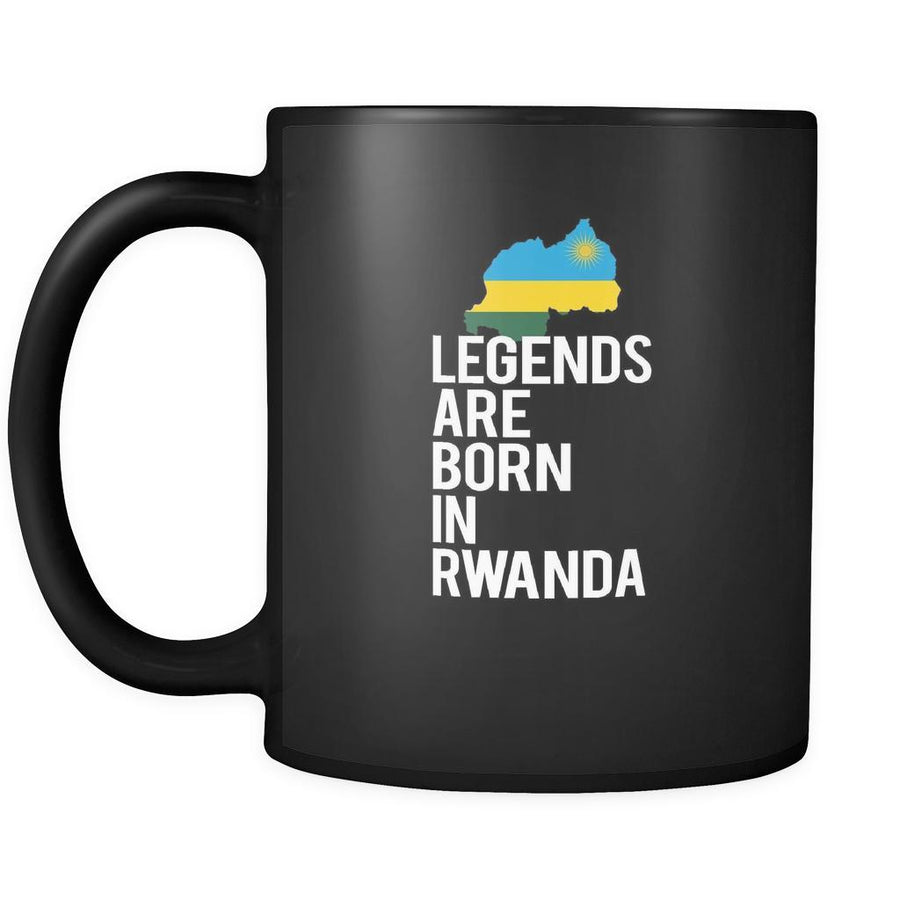 Rwanda Legends are born in Rwanda 11oz Black Mug-Drinkware-Teelime | shirts-hoodies-mugs