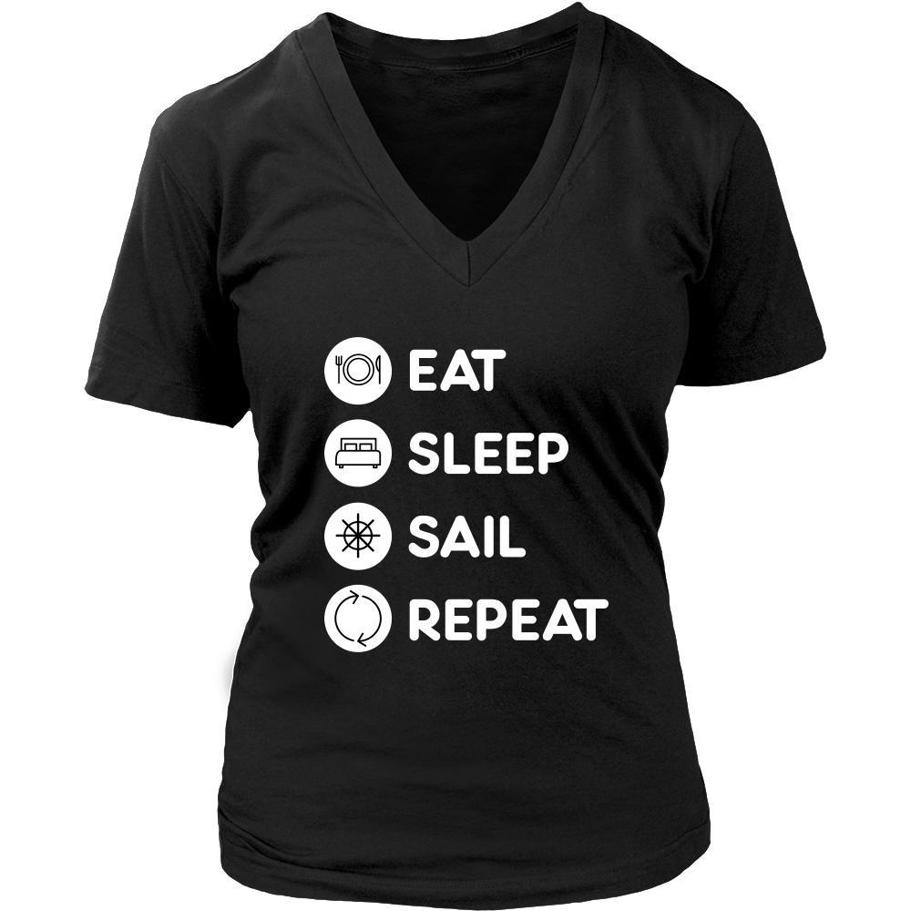 Sailing - Eat Sleep Sail Repeat - Sailer Hobby Shirt - Teelime | Unique ...
