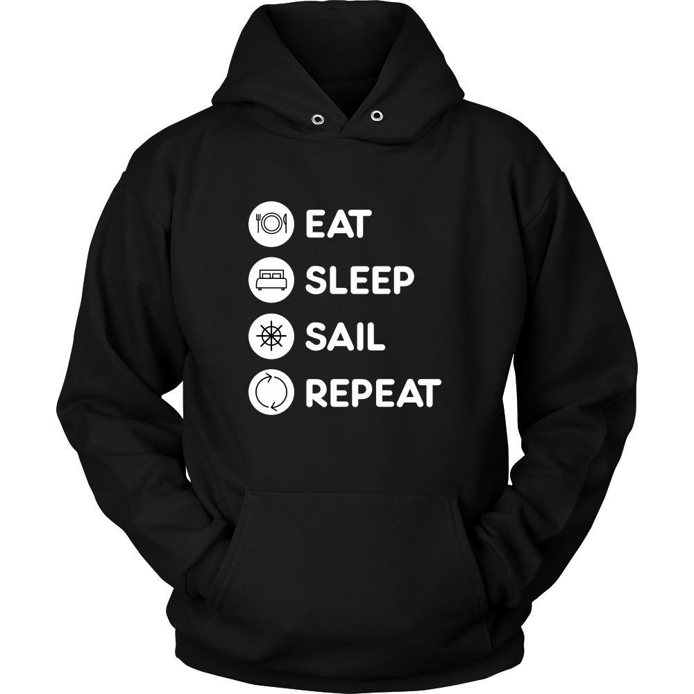 Sailing - Eat Sleep Sail Repeat - Sailer Hobby Shirt-T-shirt-Teelime | shirts-hoodies-mugs
