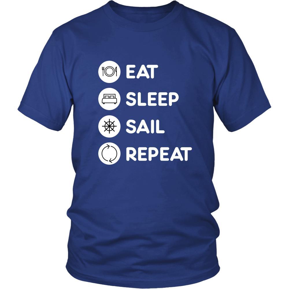 Sailing - Eat Sleep Sail Repeat - Sailer Hobby Shirt-T-shirt-Teelime | shirts-hoodies-mugs