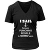 Sailing - I sail because punching people is frowned upon - Sailor Hobby Shirt-T-shirt-Teelime | shirts-hoodies-mugs