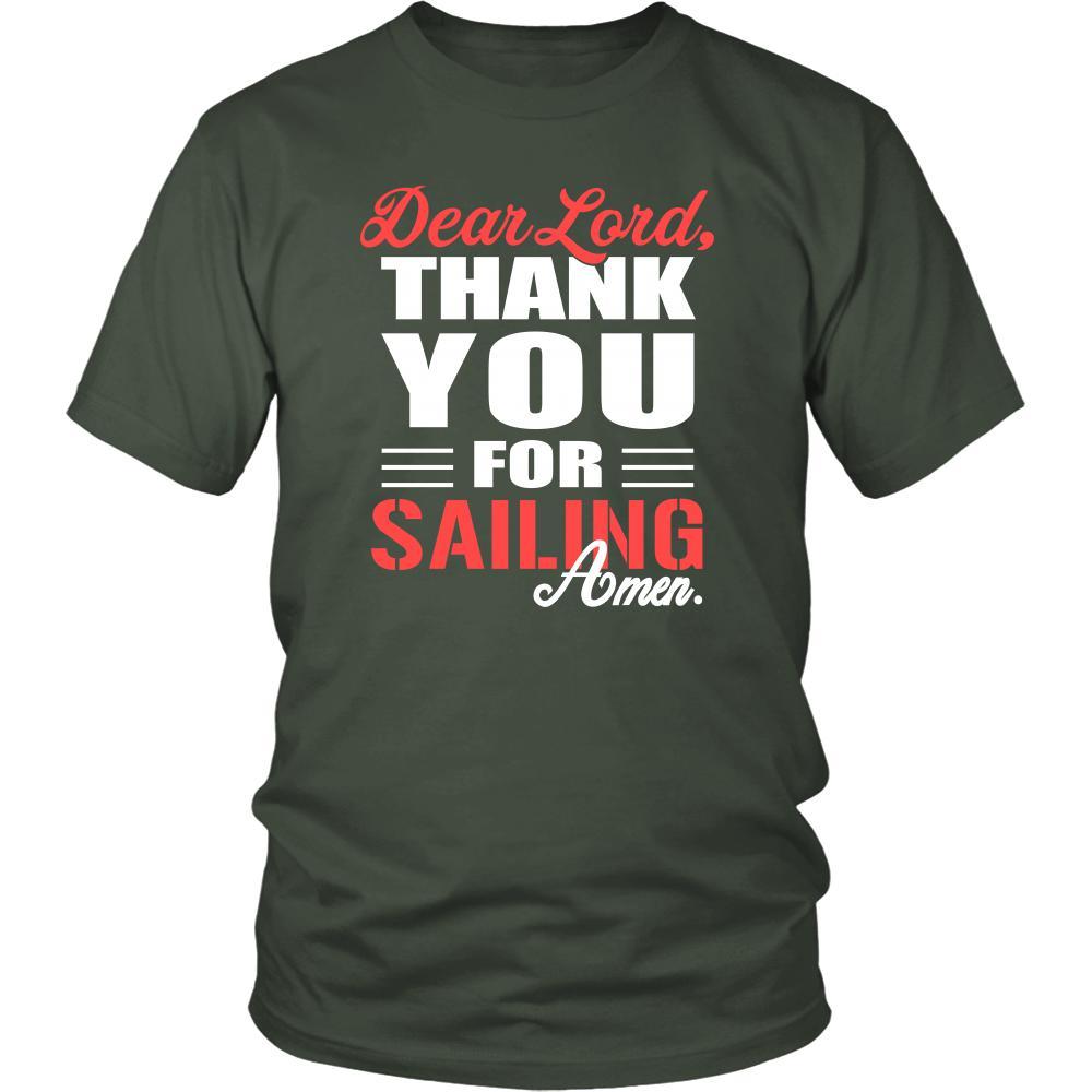 Sailing Shirt - Dear Lord, thank you for Sailing Amen- Hobby-T-shirt-Teelime | shirts-hoodies-mugs
