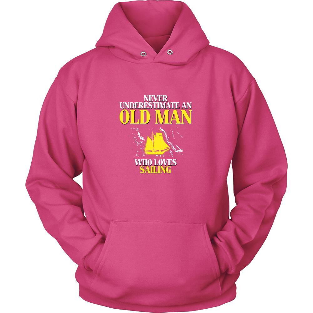 Sailing Shirt - Never underestimate an old man who loves sailing Grandfather Hobby Gift-T-shirt-Teelime | shirts-hoodies-mugs
