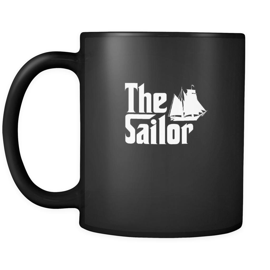 Sailing The Sailor 11oz Black Mug-Drinkware-Teelime | shirts-hoodies-mugs