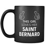 Saint Bernard This Girl Loves Her Saint Bernard 11oz Black Mug-Drinkware-Teelime | shirts-hoodies-mugs