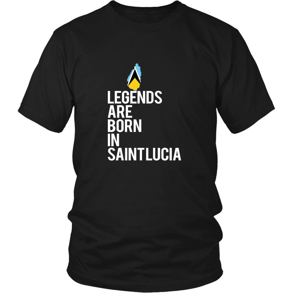Saint Lucia Shirt - Legends are born in Saint Lucia - National Heritage Gift-T-shirt-Teelime | shirts-hoodies-mugs