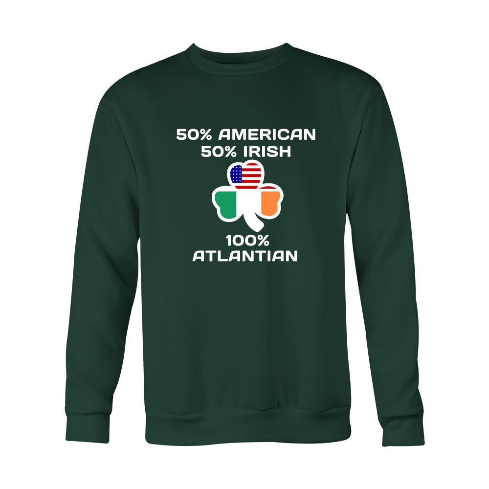 Saint Patrick's Day - " 100 % Atlanta Irish " - custom made apparel.-T-shirt-Teelime | shirts-hoodies-mugs